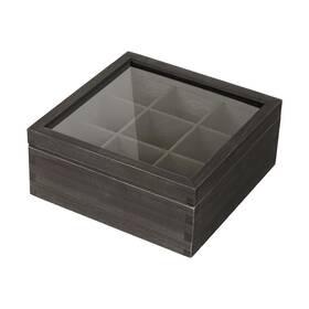 Tb004 Ll.topwp Black Wood Tea Bag Organizer 9 Compartment Multi-functional Box And Stor Tb004 Ll.topwp Black Wood Tea Bag Organizer 9 Compartment Multi-functional Box And Stor