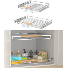 Locvcda 760701764587 2pack Expandable Pull Out Drawers For Kitchen Cabinets Heavy Duty Cabinet Pu
