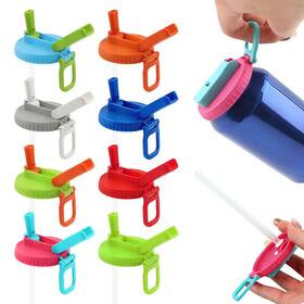 22438789 Londehuhai 8 Pcs Soda Can Lids With Straws Reusable Airtight Covers Color