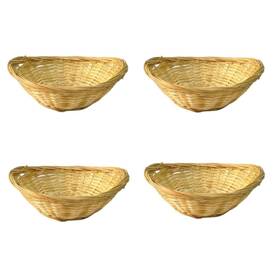 3000019 Long Xin Series 4 Pcs 8.8 Inch X6.7 X2.5 Bamboo Basket Tray Oval Display Handmade F 3000019 Long Xin Series 4 Pcs 8.8 Inch X6.7 X2.5 Bamboo Basket Tray Oval Display Handmade F