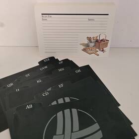 87424 Longaberger 4x6 Recipe Card With Dividers Set 1994 Shades Of Autumn Apple Pie