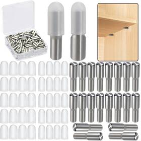Le240723002 Lonlyeagle 20 Pack 5mm 1/4 Inch Stainless Steel Shelf Support Pegs For Kitchen Cabinets