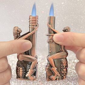 Loosloon 720118040902 2 Pcs Red Bronze Jet Torch Metal Lighter Cool Flame Lighters Refillabl Loosloon 720118040902 2 Pcs Red Bronze Jet Torch Metal Lighter Cool Flame Lighters Refillabl