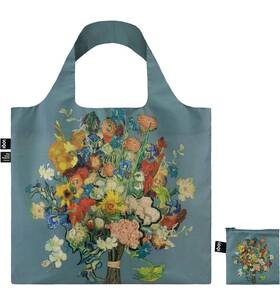Loqi 260715133417 Vincent Van Gogh - Vgm 50th Anniversary Bouquet/flower Pattern Blue Canvas