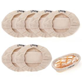 0216 Lorzon 6 Pack Bread Proofing Basket Cover 10 Inch Oval Banneton Liner Linen Sourdo 0216 Lorzon 6 Pack Bread Proofing Basket Cover 10 Inch Oval Banneton Liner Linen Sourdo