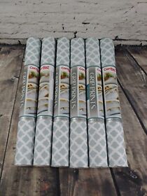 11172318 Lot Of 6 Con-tact 18inch X 4foot Grip Prints Non-adhesive Geo Shelf Savory Stone 11172318 Lot Of 6 Con-tact 18inch X 4foot Grip Prints Non-adhesive Geo Shelf Savory Stone