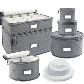 Lotfancy 46854686 China Storage Containers - Quilted 6-piece Set Box- Stores Chin