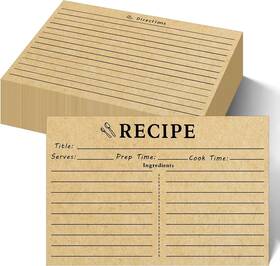 Lotmer 445014412402 100 Sheets Recipe Cards 4x6 Inch Vintage Suitable For Reco