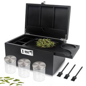 Hm5298-mus Lotmusic Large Storage Box With Removable Slide-out Tray Bamboo Decorative Bo