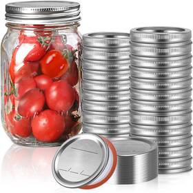 Rw01 Love Moment 48pcs Canning Lids And Rings Regular Mouth Food Grade Material 100% Silver Rw01 Love Moment 48pcs Canning Lids And Rings Regular Mouth Food Grade Material 100% Silver