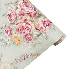 Qz000738-45 Lovingway 14.7 Feet Wallpaper Roll Retro Floral Shelf Liner 17.7x177 Inch Sel