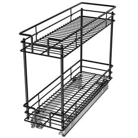 Lovmor 609516001084 Pull Out Cabinet Organizer And Storage 7 Inch W X 21 D 2-tier