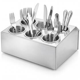 Ls-loyim-1562 Loyim 6 Compartments Stainless Steel Utensil Holder Commercial Silverware C