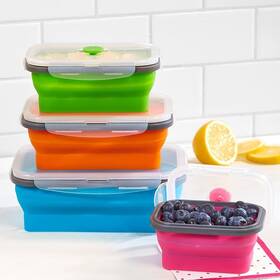 Ltd Commodities Llc 190941208518 The Lakeside Collection Collapsible Food Storage 8 Pc Set 40 28 20 &12 Oz