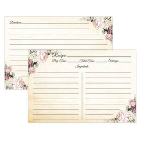 Lubudingjoy 742420351286 Recipe Cards 4x6 Premium Double-sided 60 Pcs Blank Card