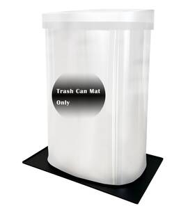 Tsm1 Luccov Trash Can Mat Waterproof Raised Edge Silicone Under Garbage 11.8 Inch X