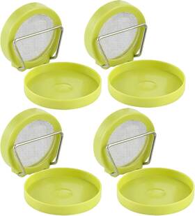 Spzjfyg-4-ls Luckyiren Sprouting Lid Plastic Mesh Screen Cover Cap With Draining Stand And Green