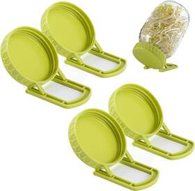 Zjfyg-4-ls Luckyiren Sprouting Lid Plastic Mesh Screen Cover Cap With Draining Stand Green