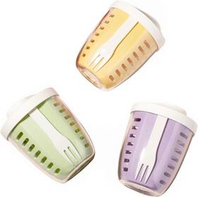 Luiruey 754552831406 Portable Picnic Party Fruit Salad Storage Cup With Lids And Fork