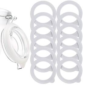 A07017 Luter 12pcs Silicone Jar Seal Replacement Airtight Gaskets For