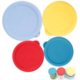 Lcklround-mix-4p Luvcosy Set Of 4 Packs Silicone Can Lids For Canned Food Covers Vibrant