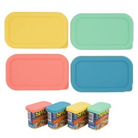 Lcklspam-12oz-4p Luvcosy Rectanglar Silicone Can Covers Compatible With Spam Jalape O And 4 Packs