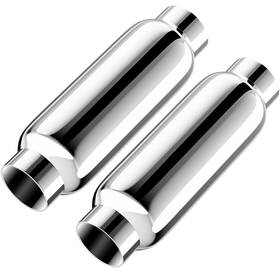 Lylcddp Lyl2512250 2.5 Inch Inlet/outlet Exhaust Mufflers 12ftft Overall Length Universal Muffler
