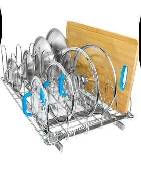 430022 Lynk Professional Pull Out Pot Lid And Cookie Sheet Organizer Rack For Cab