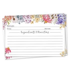 M&h Invites 818804023763 Recipe Cards Double-sided - 4x6 Set Of 50 Wildflower Garden M&h Invites 818804023763 Recipe Cards Double-sided - 4x6 Set Of 50 Wildflower Garden
