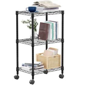 A304575ak302-au M Mzg 3 Tier Shelf Metal Storage Shelves Wire Rack Closet Organizers With Wheel For