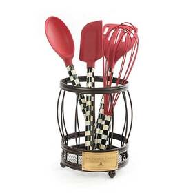 Mackenzie-childs 846823058572 Steel Utensil Caddy Holder Brand New In Original Box