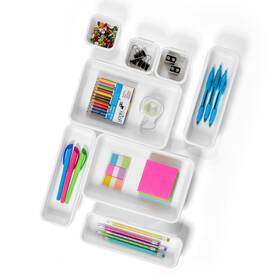 Pet16-100 Madesmart 8-piece Interlocking Bin Pack Customizable Multi-purpose Drawer On