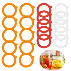 Maehsab 939130310366 20 Pieces Rubber Seals Rings For Glass Jars Airtight Silicone Gasket Sealing