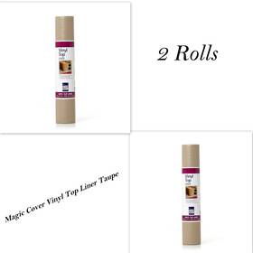 05f-12x234-01 Magic Cover 2 Vinyl Top Non Adhesive Shelf Liner 12 Inch X 5ft Rolls Taupe New