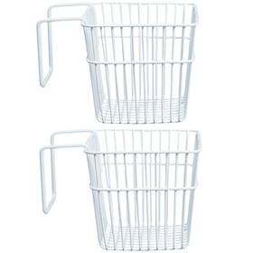 1i01ep4ubyv2290cclp Magiclulu No Punching Hanging Basket Set 2-pack Stainless 16.8x12.3cm White