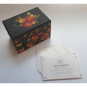 7-39745-03010-1 Main Street Press Susan Winget 3x5 Recipe Card Box Fruitful Bounty Botanical #ab