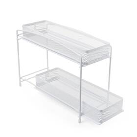 8001052-200 Mainstays 2-tier Pull-out Spice Organizer White 4.5 Inch X 11