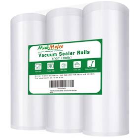 Makmefre 192881943290 3 Pack 8 Inch X20ft 3rolls Vacuum Sealer Bags Rolls For Food Commercial G
