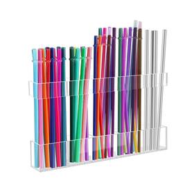 Strawholder-24 Malldii 9.5 Inch Large Acrylic Straw Holder For Cabinet Door - Reusable Tumbler