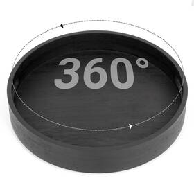 Mamalucky 754552767378 10in Black Bamboo Lazy Susan Turntable - Tall Side Anti-fall Organizer For Pa