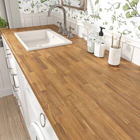 Mangoloo 783798669559 15.7ftftx78.7ftft Peel And Stick Butcher Block Counter Wood Contact Paper