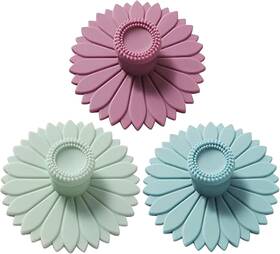 Bg-4151 Maqmaqq Sunflower Silicone Cup Covers Set Of 3 Multicolored