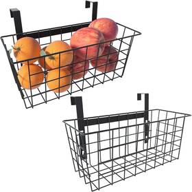 Hook-2 Marafansie Basket With Hook Grid Storage Over The 2 Pack Black