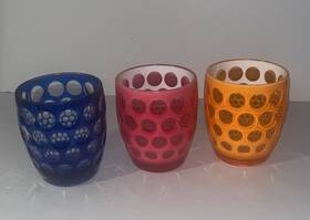 689131 Mario Luca Giusti New Lente Pink Blue And Orange Short Tumbler