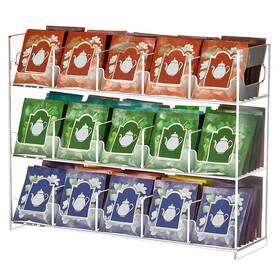 Do-marsui-3039 Marsui Acrylic Tea Bag Organizer 3 Tier Large Clear Holder For Counte