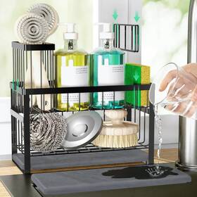 Skrk-002 Mashde 2 Tier Kitchen Sink Caddy Organizer Countertop With Instant Drying Stone And