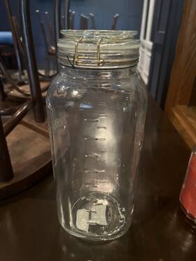 4855266128 Mason Inch Craft And More 3 Liter Preservative Jar Latching Lid - New Without Box