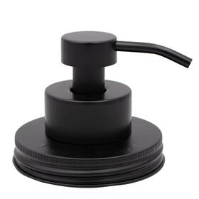 Mason Jar Lifestyle 056367508982 Foaming Soap Dispenser Matte Black Finish For Jars Wide Mouth