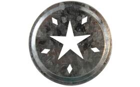 Mason Jar Lifestyle 736631115294 Star Cutout Galvanized Metal Lid Inserts For Ball Canning Jars 10 Pa