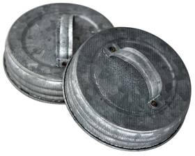 8541898658 Mason Jar Lifestyle Galvanized Canister Handle Lid For Canning Jars 4 Pack Wide Mouth